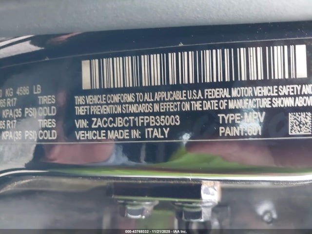 ZACCJBCT1FPB35003 Jeep Renegade Trailhawk