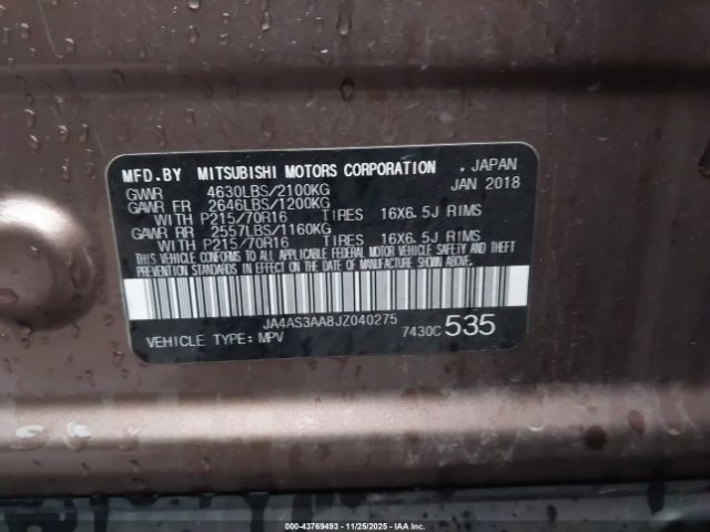 2018 MITSUBISHI ECLIPSE CROSS JA4AS3AA8JZ040275 Photo 8