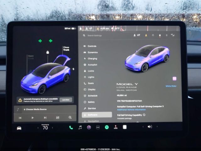 2022 TESLA MODEL Y 7SAYGAEE4NF337341 Photo 6