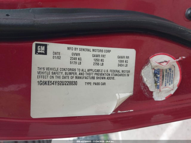 2002 CADILLAC DEVILLE 1G6KE54Y92U228830 Photo 8