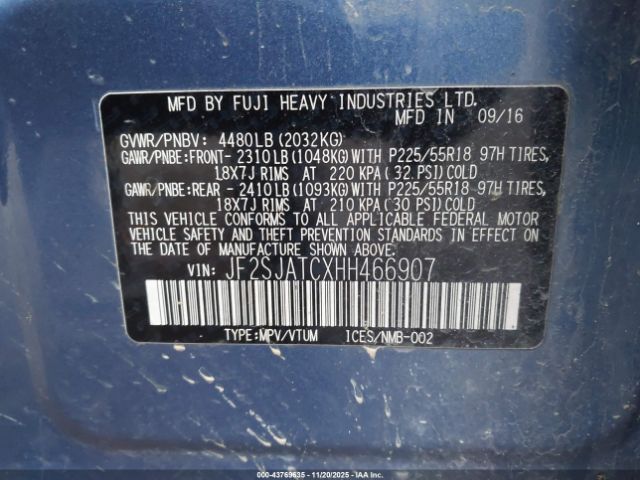 2017 SUBARU FORESTER JF2SJATCXHH466907 Photo 8