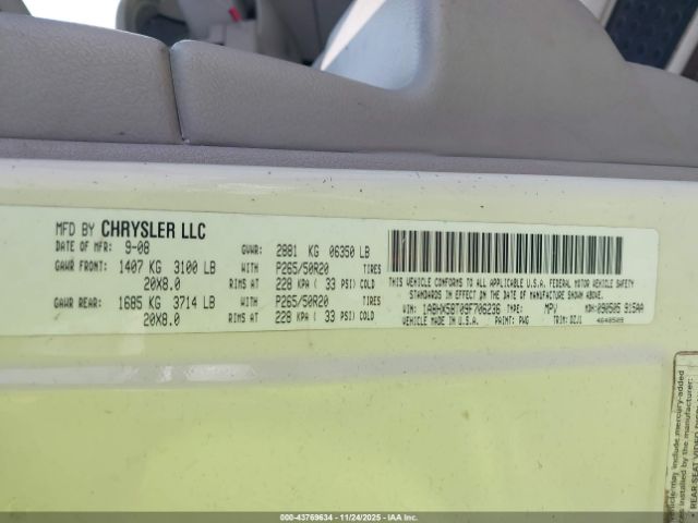 2009 CHRYSLER ASPEN 1A8HX58T09F706236 Photo 8