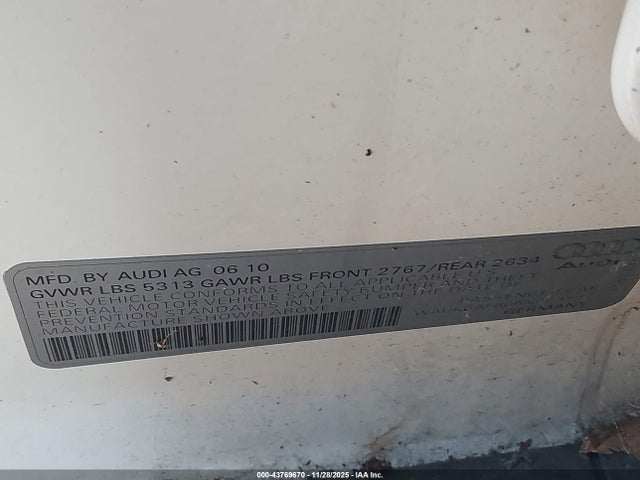 2011 AUDI A6 WAUKGAFB0BN009397 Photo 8