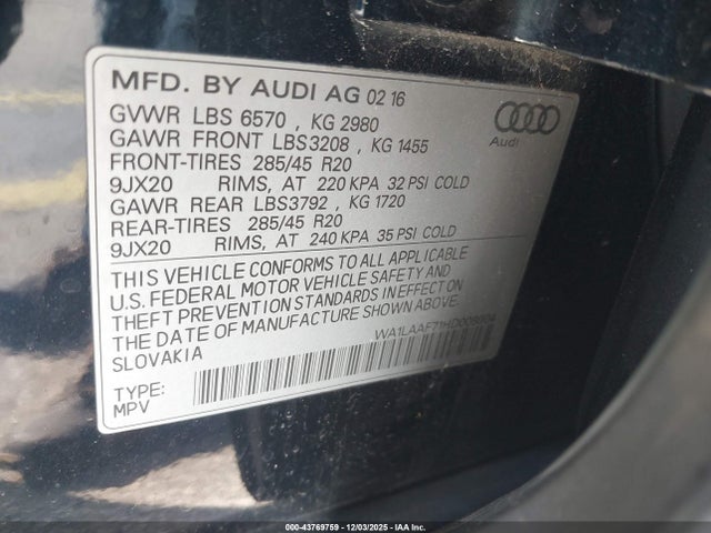 2017 AUDI Q7 WA1LAAF71HD008904 Photo 8