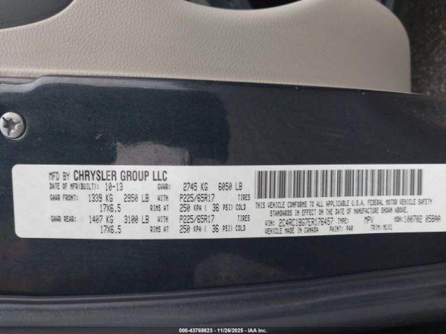 2014 CHRYSLER TOWN & COUNTRY 2C4RC1BG7ER176457 Photo 8