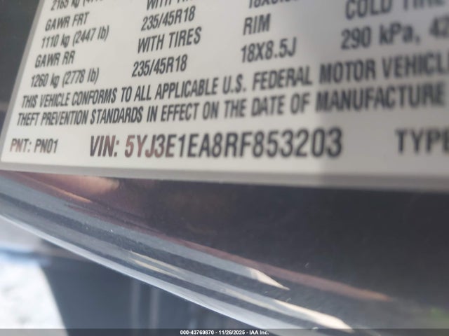 2024 TESLA MODEL 3 5YJ3E1EA8RF853203 Photo 8