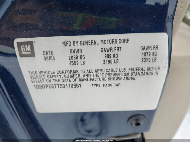 2005 CADILLAC CTS 1G6DP567750110651 Photo 8