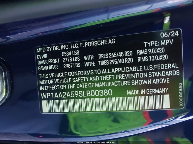 2025 PORSCHE MACAN WP1AA2A59SLB00380 Photo 8