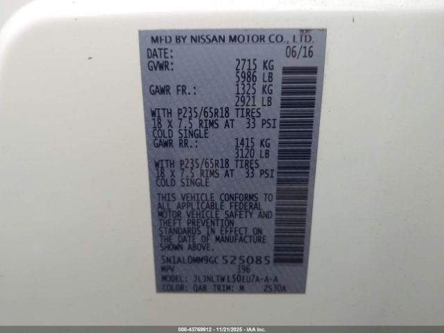 2016 INFINITI QX60 5N1AL0MM9GC525085 Photo 8