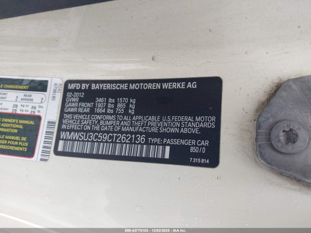 2012 MINI COOPER WMWSU3C59CT262136 Photo 8