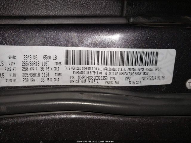 2016 DODGE DURANGO 1C4RDHDG6GC322359 Photo 8