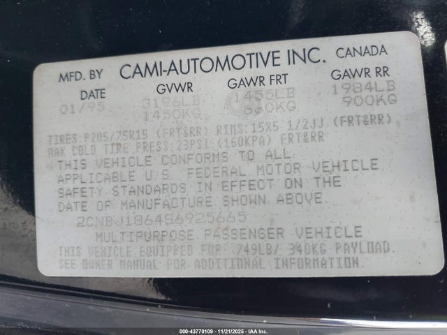 1995 GEO TRACKER 2CNBJ1864S6925665 Photo 8