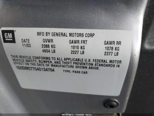 2004 CADILLAC CTS 1G6DM577040134764 Photo 8