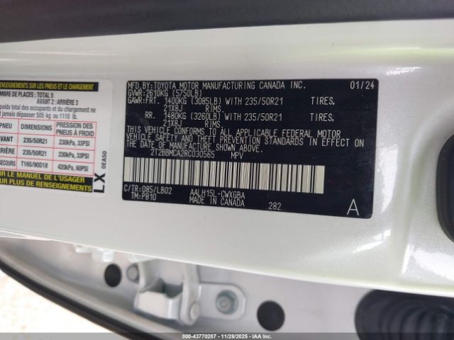 2024 LEXUS RX 350H 2T2BBMCA2RC030565 Photo 8