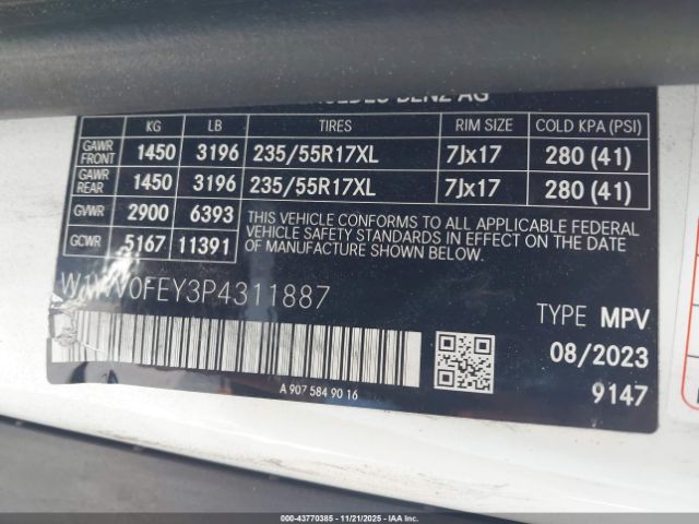 2023 MERCEDES-BENZ METRIS W1WV0FEY3P4311887 Photo 8