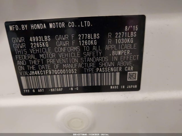 2016 ACURA RLX JH4KC1F97GC001052 Photo 8