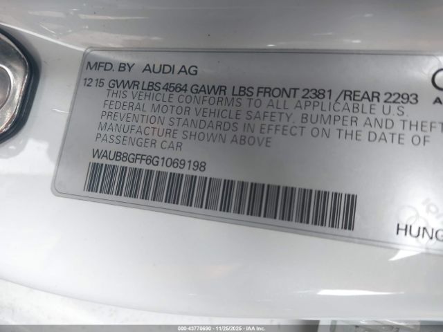 2016 AUDI A3 WAUB8GFF6G1069198 Photo 8