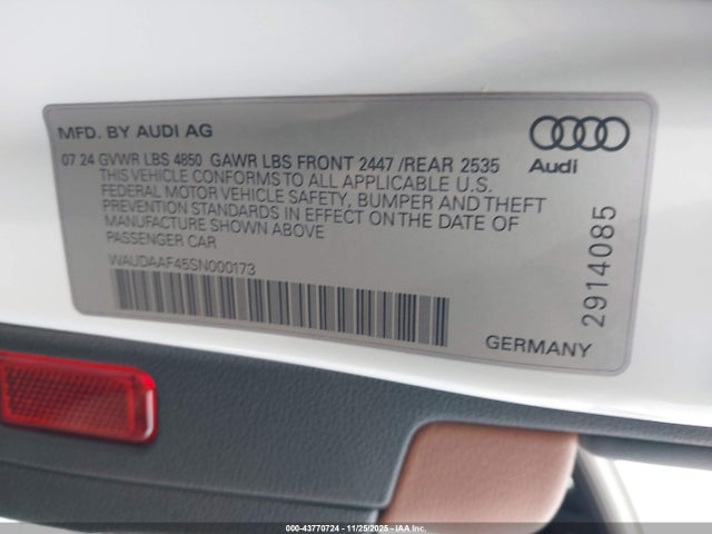 2025 AUDI A4 WAUDAAF45SN000173 Photo 8