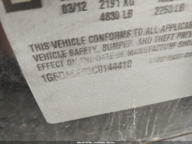 2012 CADILLAC CTS 1G6DA5E53C0144410 Photo 8