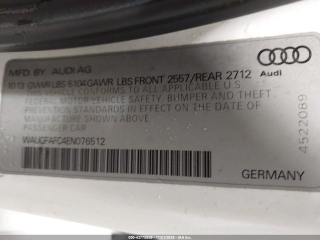 2014 AUDI A6 WAUGFAFC4EN076512 Photo 8