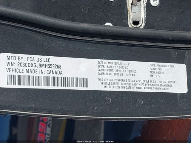 2021 DODGE CHARGER 2C3CDXGJ9MH559268 Photo 8