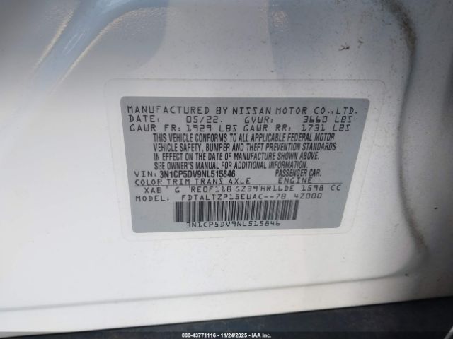 2022 NISSAN KICKS 3N1CP5DV9NL515846 Photo 8