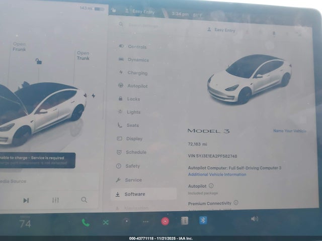 2023 TESLA MODEL 3 5YJ3E1EA2PF582748 Photo 6