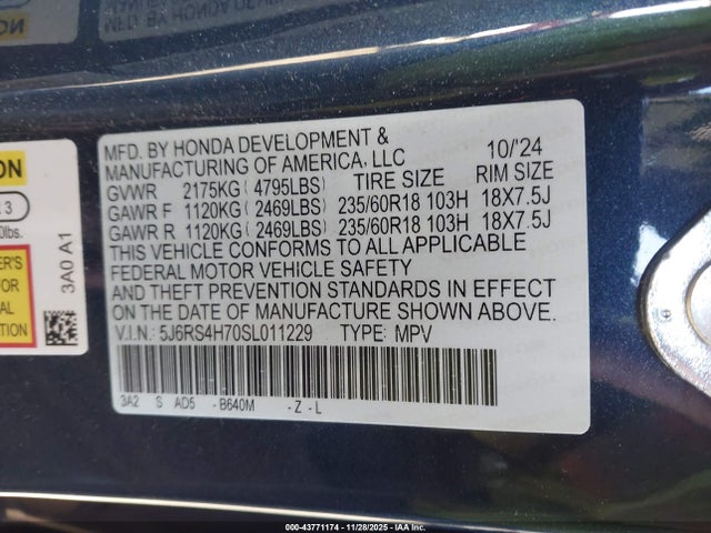 2025 HONDA CR-V 5J6RS4H70SL011229 Photo 8