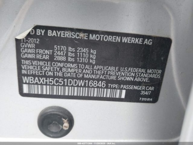 2013 BMW 528I WBAXH5C51DDW16846 Photo 8