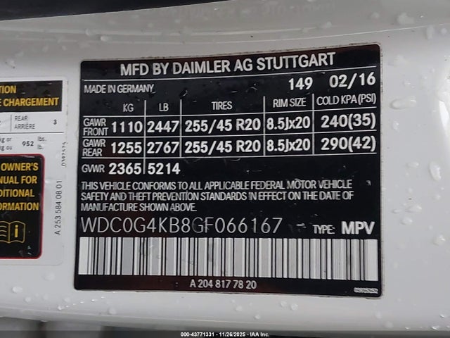 WDC0G4KB8GF066167 Mercedes-Benz Glc 300 4matic