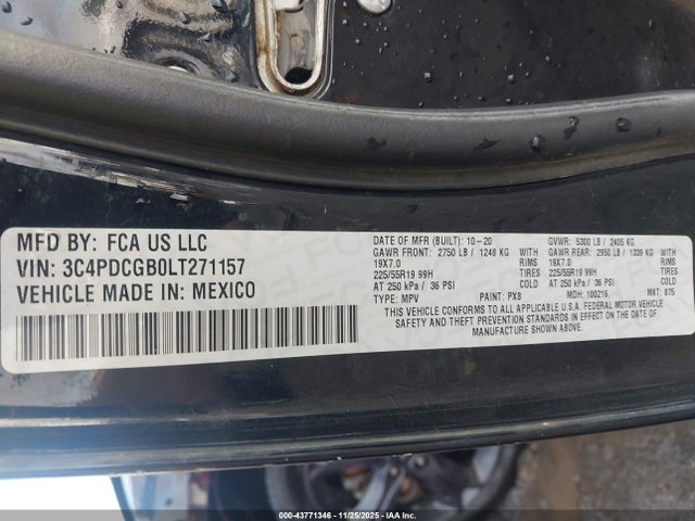 2020 DODGE JOURNEY 3C4PDCGB0LT271157 Photo 8