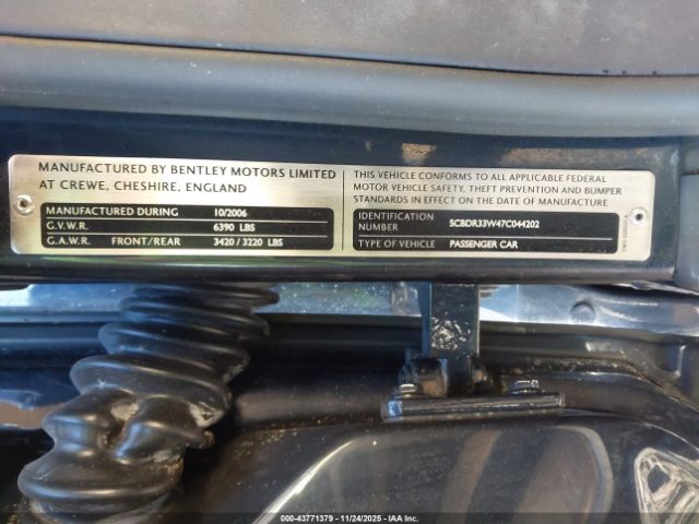 2007 BENTLEY CONTINENTAL SCBDR33W47C044202 Photo 8