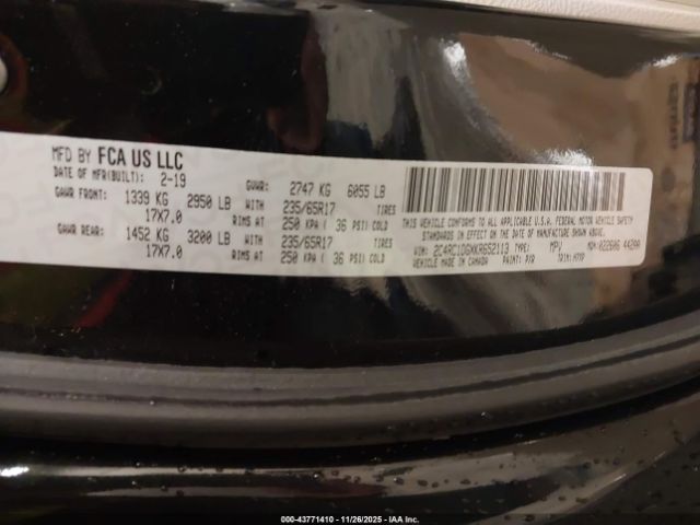 2019 CHRYSLER PACIFICA 2C4RC1DGXKR652113 Photo 8