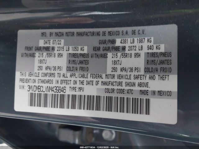 2022 MAZDA CX-30 3MVDMBCLXNM439846 Photo 8