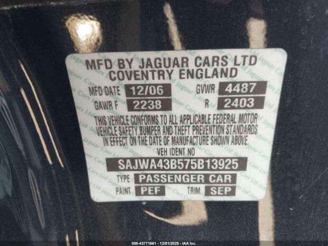 2007 JAGUAR XK SAJWA43B575B13925 Photo 8