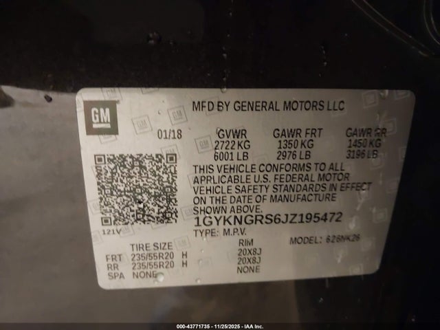 2018 CADILLAC XT5 1GYKNGRS6JZ195472 Photo 8