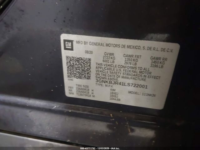 2020 CHEVROLET BLAZER 3GNKBJR41LS722001 Photo 8