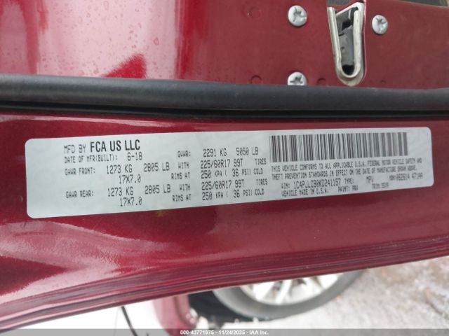 2019 JEEP CHEROKEE 1C4PJLCB0KD241157 Photo 8