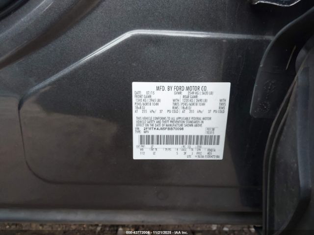 2015 FORD EDGE 2FMTK4J85FBB70098 Photo 8