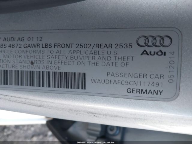 2012 AUDI A6 WAUDFAFC9CN117491 Photo 8