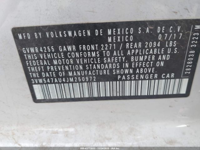 2018 VOLKSWAGEN GOLF GTI 3VW547AU4JM250972 Photo 8