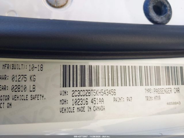 2019 DODGE CHALLENGER 2C3CDZBT5KH543456 Photo 8