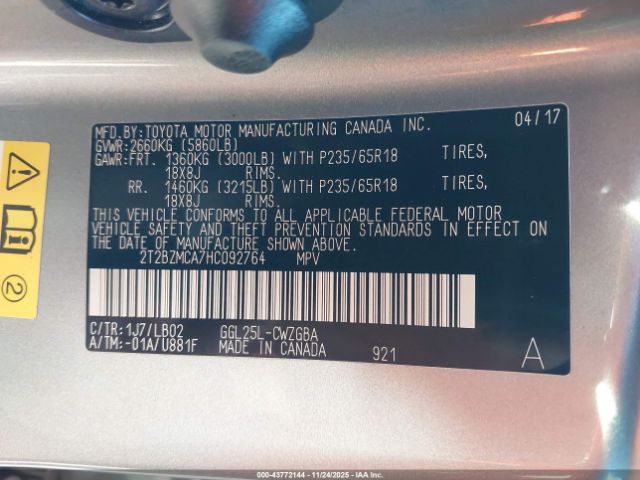 2017 LEXUS RX 350 2T2BZMCA7HC092764 Photo 8