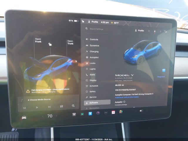 2020 TESLA MODEL Y 5YJYGDEF8LF001597 Photo 6