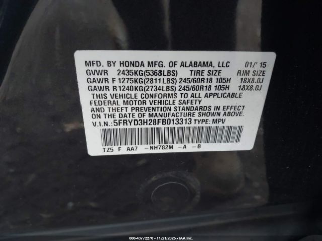 2015 ACURA MDX 5FRYD3H28FB013313 Photo 8