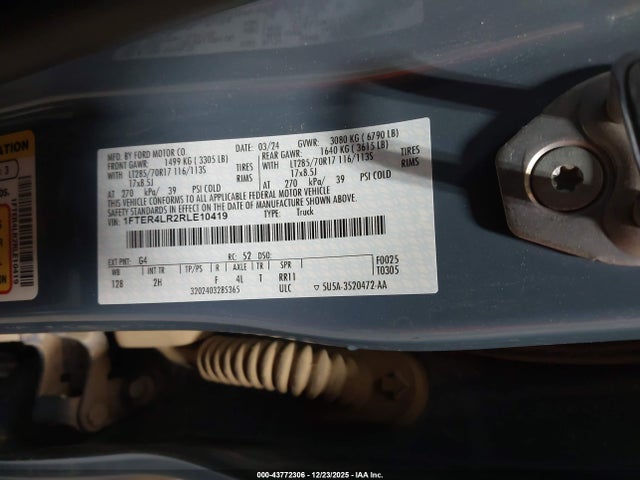 Ford Ranger Raptor 2024 1FTER4LR2RLE10419 Image 9