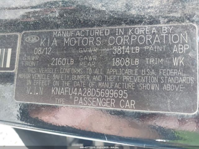 2013 KIA FORTE KNAFU4A28D5699695 Photo 8