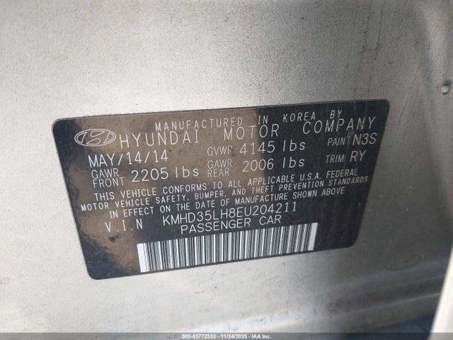 KMHD35LH8EU204211 Hyundai ELANTRA GT