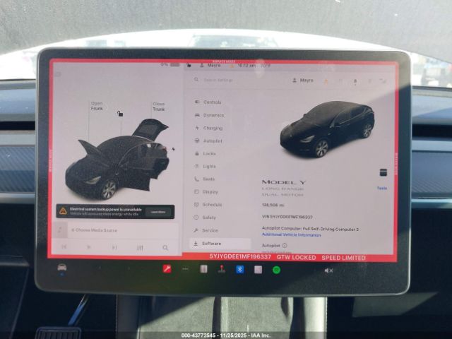 2021 TESLA MODEL Y 5YJYGDEE1MF196337 Photo 6
