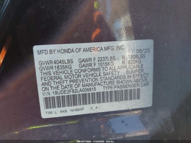 2020 ACURA ILX 19UDE2F82LA006815 Photo 8